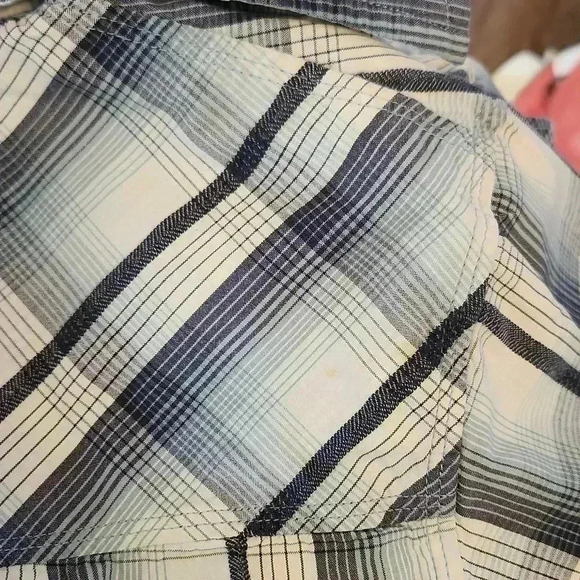 Vintage Vans Off The Wall Button Up Shirt Size MEDIUM western style pearl button - Picture 8 of 8